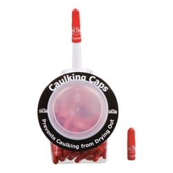 Tool Time  Red  Industrial  Vinyl  Reusable Caulking Caps  1 pk 