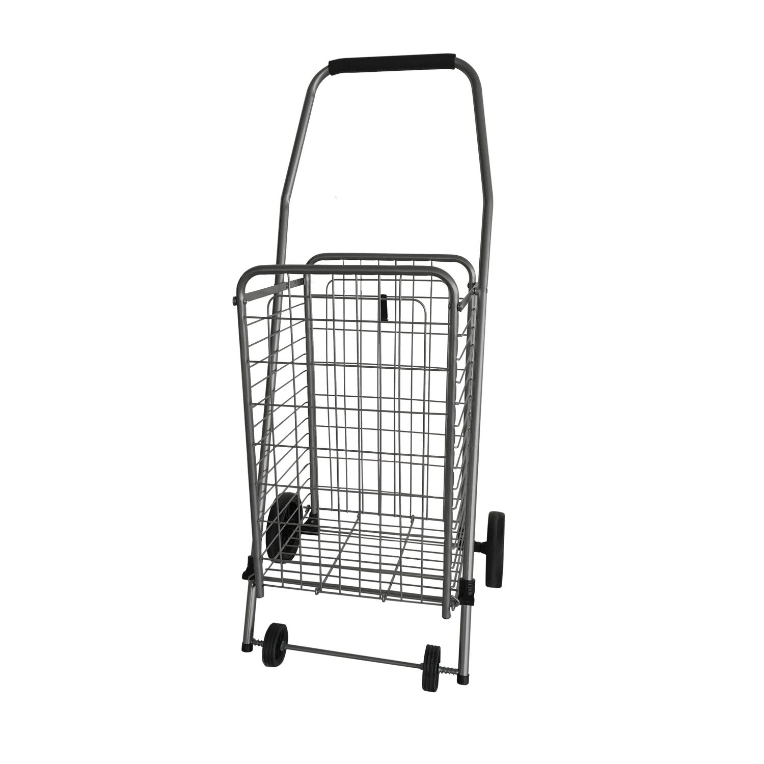 Buy wholesale Shopping Cart 4 Wheels Gray Marble 45 Liters Polyester  Shopping Cart with Thermal Cooling Bag