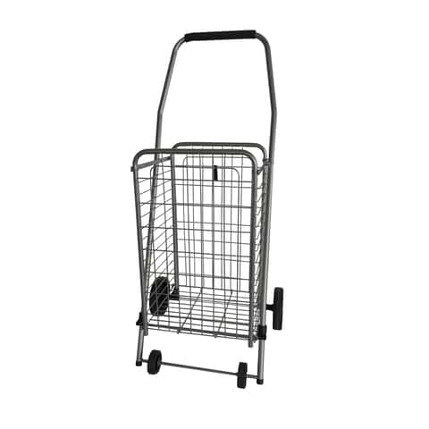 Apex 37.6 in. H X 14.8 in. W X 18.5 in. L Gray Collapsible Shopping Cart -  Ace Hardware