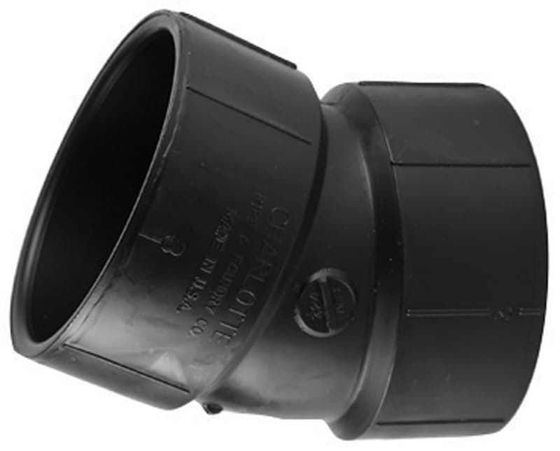 ABS003241000 Charlotte Pipe 3 in. Hub X 3 in. D Hub ABS 22-1/2  sku ABS003241000