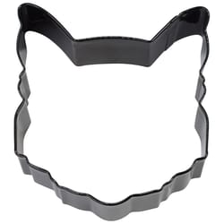 R&M International Corp International 4 in. W X 4 in. L Cat Face Cookie Cutter Black 1 pc