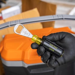 Klein Tools Black/Yellow Stainless Steel Manual Bottle Opener