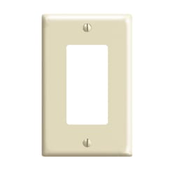 Leviton Ivory 1 gang Thermoset Plastic Decorator Wall Plate 1 pk