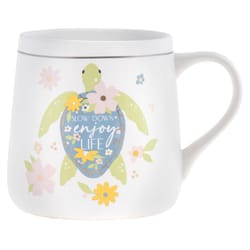 Karma Flora White BPA Free Turtle Mug