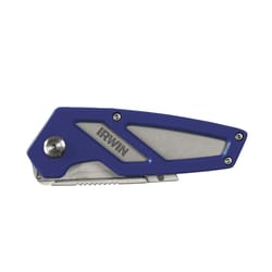 Irwin FK100 Folding 6.2 in. Lockback Utility Knife Blue 1 pk