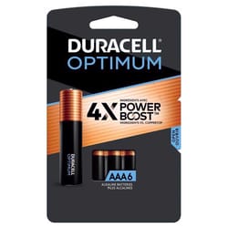 Duracell Optimum AAA Alkaline Batteries 6 pk Carded