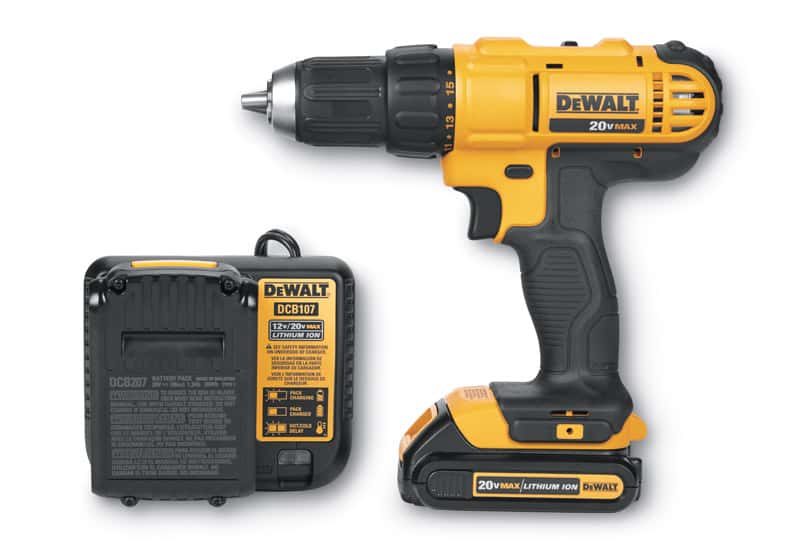 DeWalt 20 volt Brushed Cordless Compact Drill/Driver Kit 1/2 in. 1500