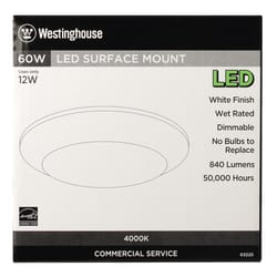 Westinghouse White 3.875 in. W Steel LED Canless Recessed Downlight 12 W