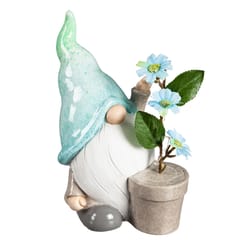 Luminous Garden Ceramic Multi-color 10 in. Cute Gnome Garden Statue
