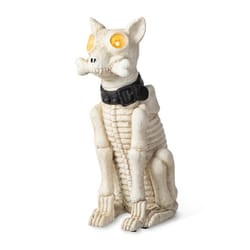 Glitzhome Warm White 2 ct 21 in. LED Skeleton Dog Halloween Decor