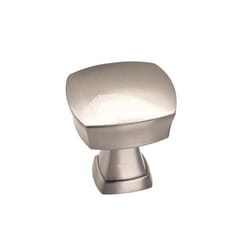 Amerock Stature Transitional Square Cabinet Knob 1-1/4 in. Satin Nickel 1 pk