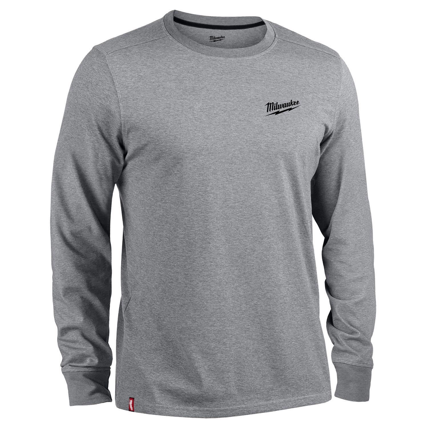 Milwaukee Men's X-Large Green Cotton/Polyester Long-Sleeve Hybrid Work T-Shirt (3-Pack)