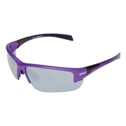 Hercules 7 Metallic Semi Rimless Safety Sunglasses Light Mirror Lens Purple Frame 1 pc