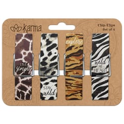 Karma Multicolored Wood Bag Clips