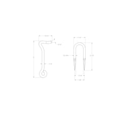 Ace 0.44 in. L Zinc Wire Staple Gate Hook 1 pk