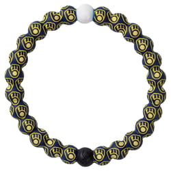 Lokai MLB Unisex Milwaukee Brewers Round Blue Bracelet Silicone Water Resistant Size 6.5