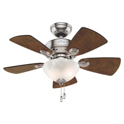 Hunter Watson 34 in. Brushed Nickel Incandescent Indoor Ceiling Fan