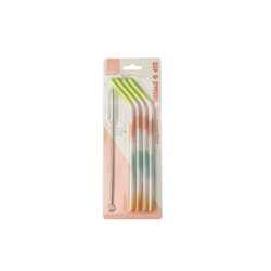 Krumbs Kitchen Multicolored Silicone Drinking Straws