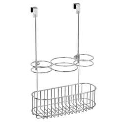 iDesign Classico 10 in. H X 5 in. W X 10.75 in. L Chrome Over Cabinet Hair Care Station Silver