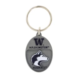 HILLMAN NCAA Tempered Steel Gray Split Ring Keychain