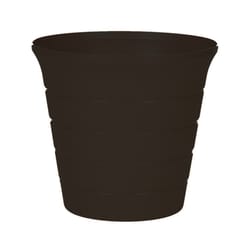 Misco Horizon 9.06 in. H X 10 in. D Plastic Planter Black