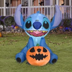 Gemmy 36 in. Stitch with Jack-O'-Lantern Inflatable