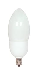 Satco 7 W Torpedo Globe Incandescent Bulb E12 (Candelabra) Warm White 1 pk