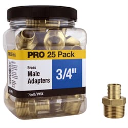 Apollo PRO 3/4 in. PEX Barb in to X 3/4 in. D PEX Barb Brass Male Adapter