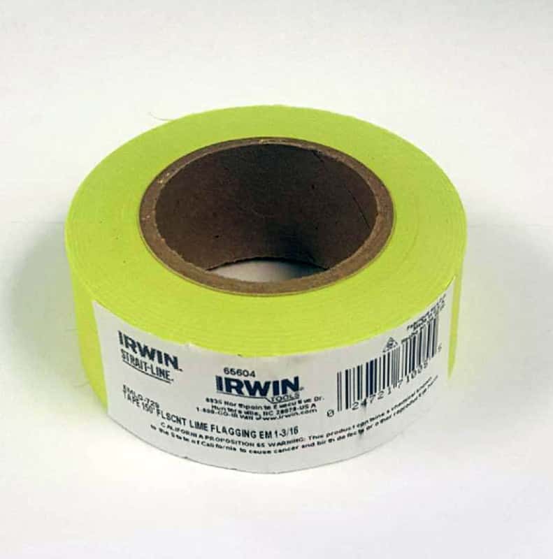 Irwin StraitLine 150 ft. L x 13/16 in. W PVC Flagging Tape Lime Ace