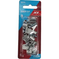 Ace Mill Silver Die Cast Screen Clip For 5/16 8 pk