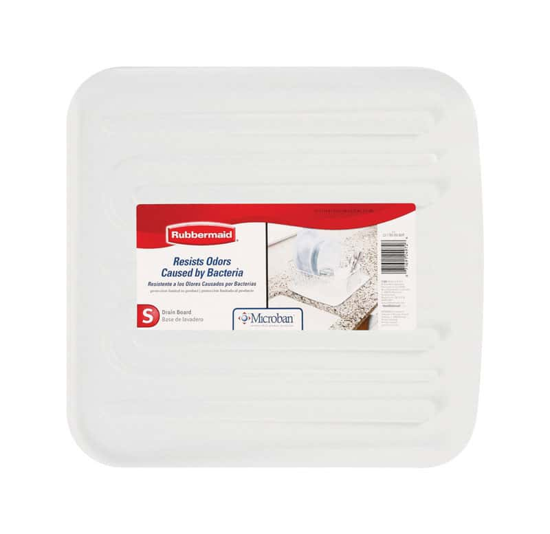 Rubbermaid 18 in. L X 14.8 in. W X 1.3 in. H White Plastic Dish Drainer -  Ace Hardware