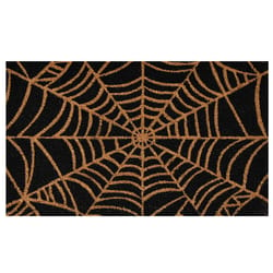 Home & More 1.42 W X 2.42 L Black Scary Web Coir Door Mat