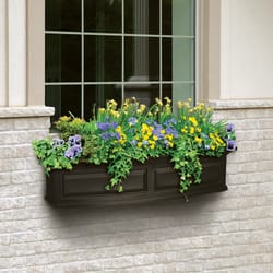 Mayne Nantucket 10 in. H X 11.5 in. W X 48 in. D Plastic Window Box Black