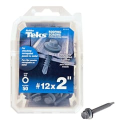 Teks No. 12 X 2 in. L Hex Hex Washer Head Roofing Screws 50 pk