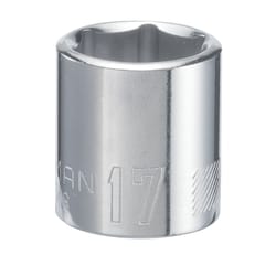 Craftsman 17 mm X 3/8 in. drive Metric 6 Point Shallow Socket 1 pc
