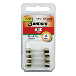 Jandorf AGC 4 amps Fast Acting Fuse 4 pk