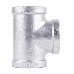 STZ Industries 1-1/2 in. FIP each X 1-1/2 in. D FIP 1-1/2 in. D FIP Galvanized Malleable Iron Tee