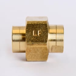 ATC 1/4 in. FPT 1/4 in. D FPT Yellow Brass Union