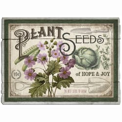 Oak Patch Gifts In the Garden 9 in. H X 12 in. L Multicolored Wood Wall Art