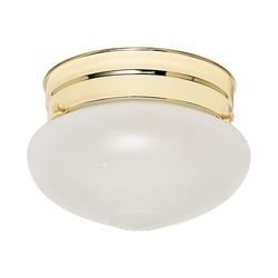 Satco Nuvo 5 in. H X 6 in. W X 6 in. L Polished Brass Ceiling Light