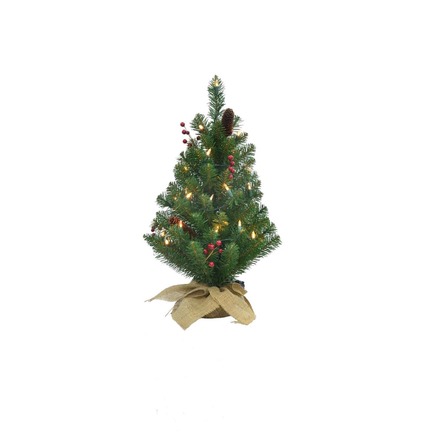 Celebrations 2 ft. Full Incandescent 35 ct Christmas Tree Ace Hardware