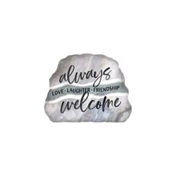 P. Graham Dunn 6 in. H X 1 in. W X 7 in. L Gray MDF Always Welcome Tabletop Sign