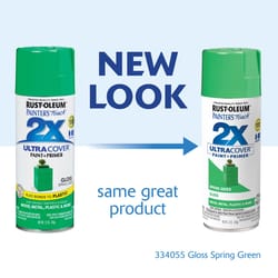 Rust-Oleum Painter's Touch 2X Ultra Cover Gloss Spring Green Paint+Primer Spray Paint 12 oz