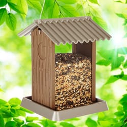 North States Village Wild Bird 4.25 lb Plastic Hopper Bird Feeder 2 ports