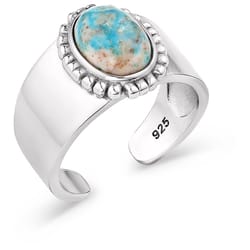 Montana Silversmiths Women's Heavenly Panorama Open Round Silver Ring One Size Fits Most