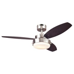Westinghouse Alloy 42 in. Brushed Nickel Brown LED Indoor Ceiling Fan