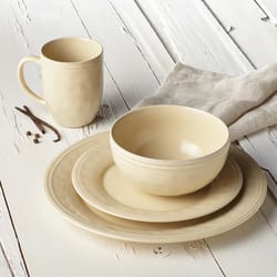 Rachael Ray Cream Stoneware Cucina Dinnerware Set 16 pc