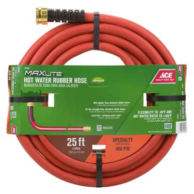 Hot Water Red Rubber Hose Ace Hardware, Red Garden Hose