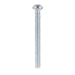 HILLMAN No. 6-32 Ga. X 1-1/2 in. L Combination Round Head Zinc-Plated Steel Machine Screws 100 pk