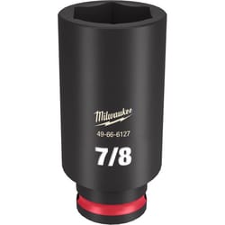 Milwaukee SHOCKWAVE 7/8 in. X 3/8 in. drive SAE 6 Point Deep Impact Socket 1 pc